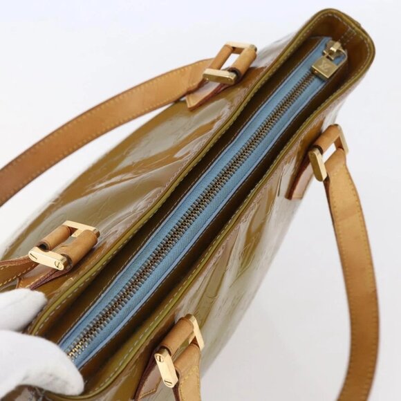 LOUIS VUITTON Monogram Vernis Houston Hand Bag Baby Blue M91005 LV Auth 144586 - Picture 7 of 16